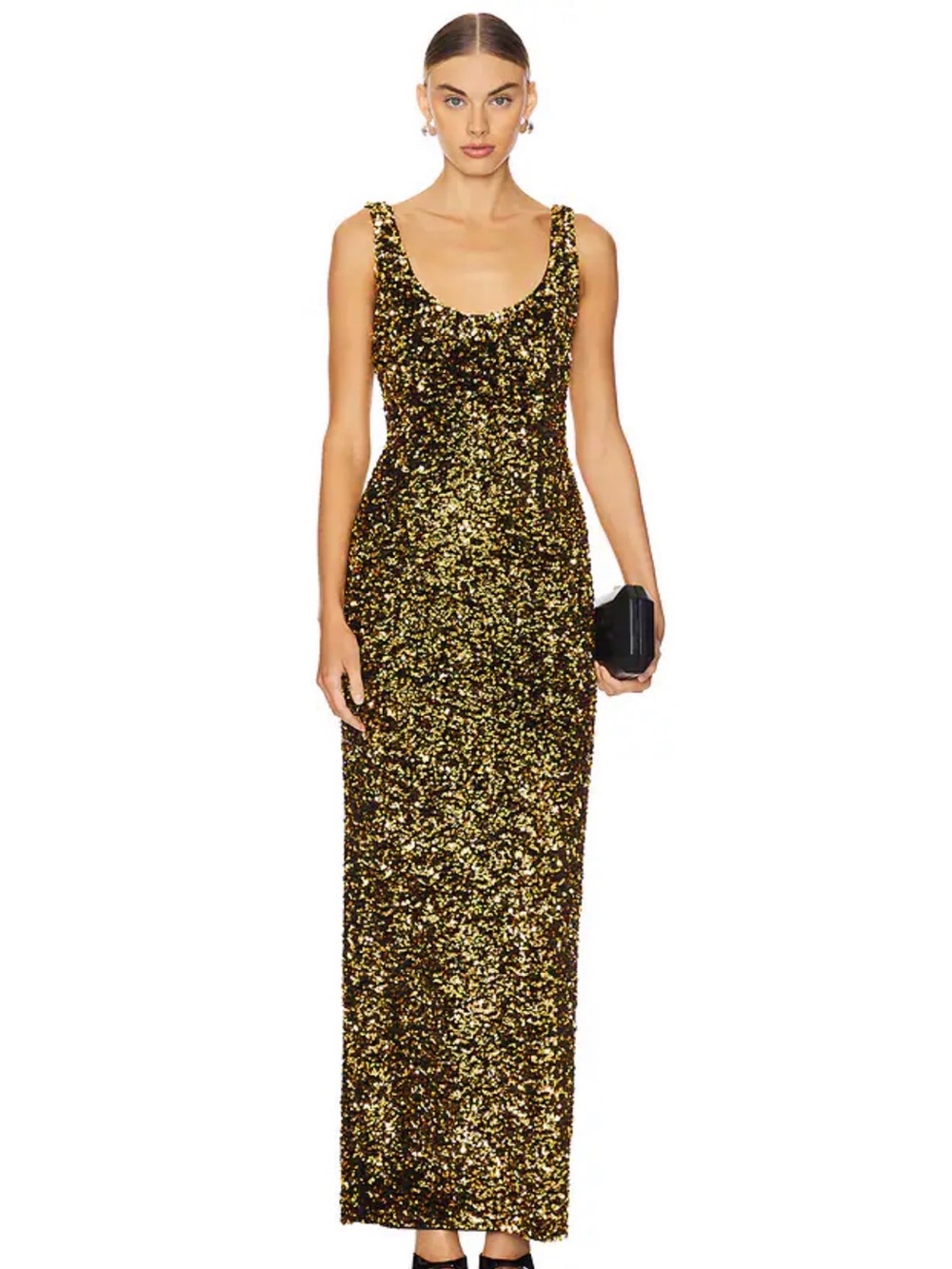 Lovers + Friends Gold Sequin Tank Dress